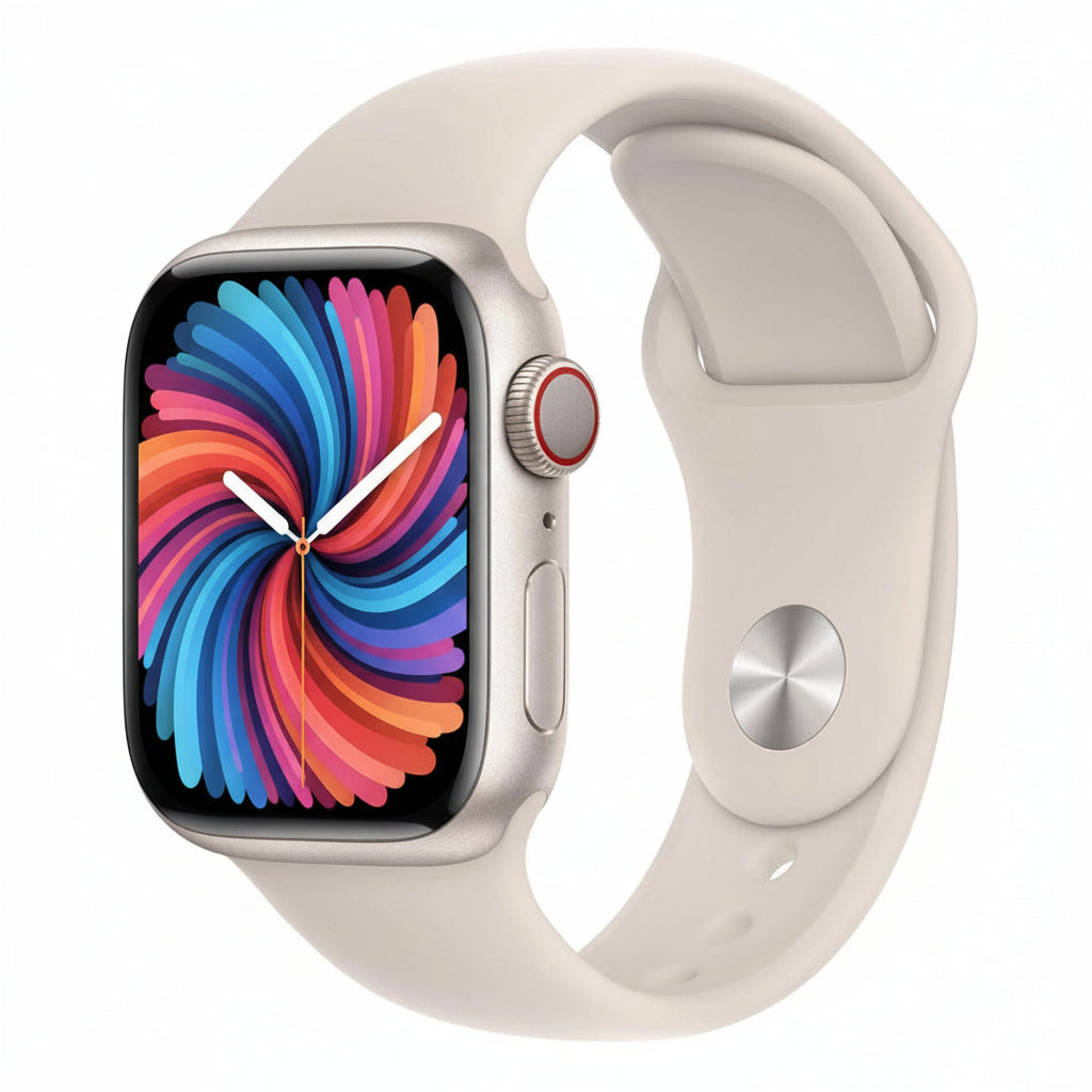 Apple Watch Series 9 45mm GPS + Cellular Starlight Aluminium Case w/ Starlight Sport Band (M/L) - Excellent - Refurbidhed (Copy) Apple
