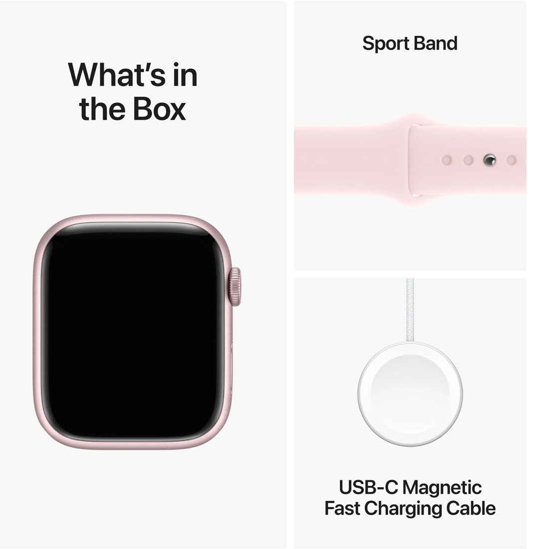 Apple Watch Series 9 GPS + Cellular 45mm Pink Aluminium Case w/ Light Pink Sport Band (M/L) Opened Never Used