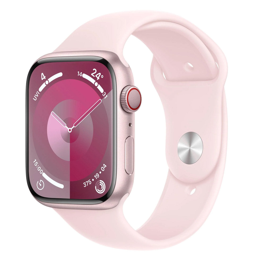 Apple Watch Series 9 GPS + Cellular 45mm Pink Aluminium Case w/ Light Pink Sport Band (M/L) Opened Never Used