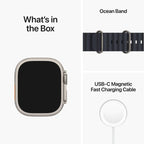 Apple Watch Ultra 49mm Titanium Case w/ Midnight Ocean Band GPS + Cellular - Pristine - Refurbished AU Version Apple