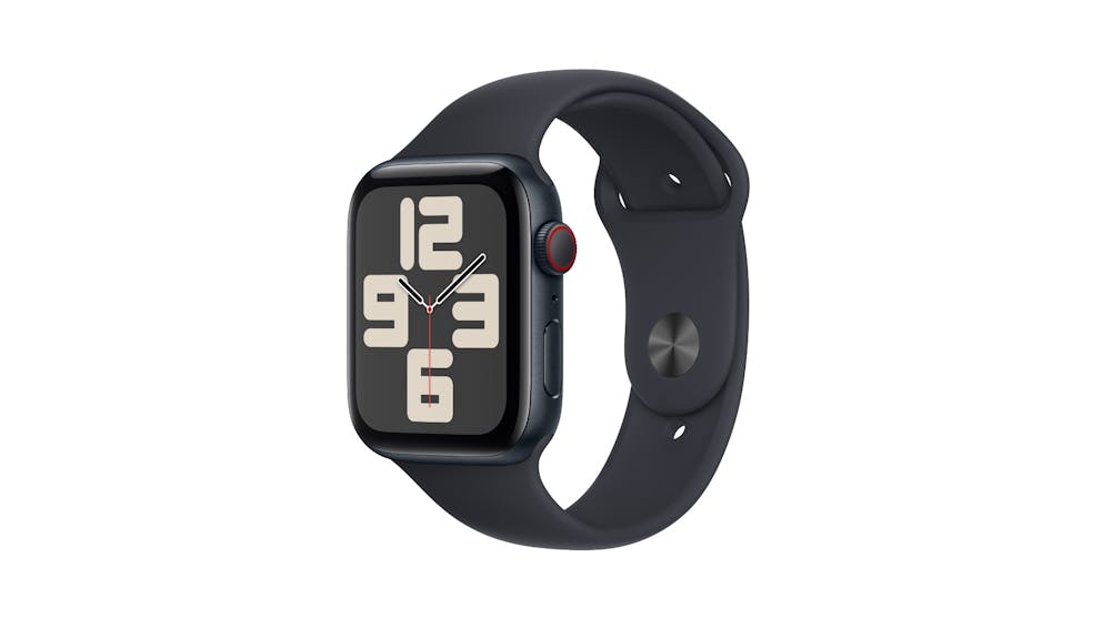 Apple Watch SE 44mm Midnight Aluminium Case with Midnight Sport Band M/L - GPS + Cellular (Open Never Used)