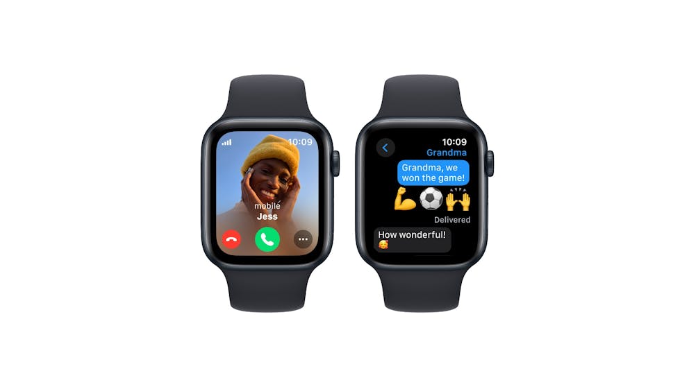 Apple Watch SE 44mm Midnight Aluminium Case with Midnight Sport Band M/L - GPS + Cellular (Open Never Used)