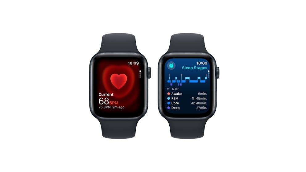 Apple Watch SE 44mm Midnight Aluminium Case with Midnight Sport Band M/L - GPS + Cellular (Open Never Used)