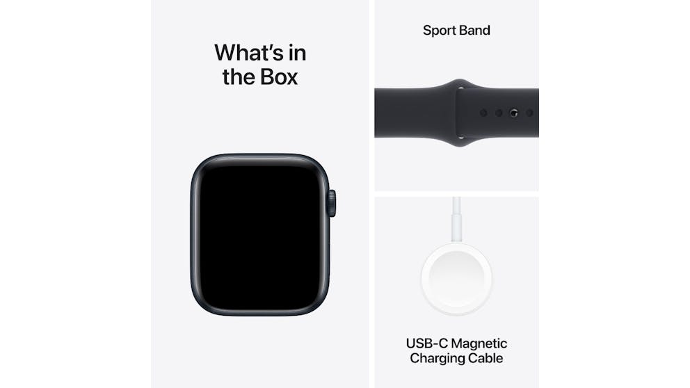 Apple Watch SE 44mm Midnight Aluminium Case with Midnight Sport Band M/L - GPS + Cellular (Open Never Used)