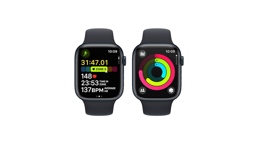 Apple Watch Series 9 41mm (GPS + Cellular) Midnight Aluminium Case with Midnight Sport Band (S/M) 