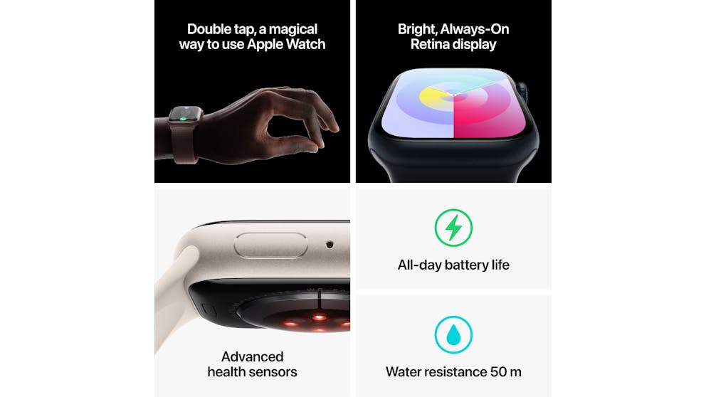 Apple Watch Series 9 41mm (GPS + Cellular) Midnight Aluminium Case (Refurbished - Grade A)