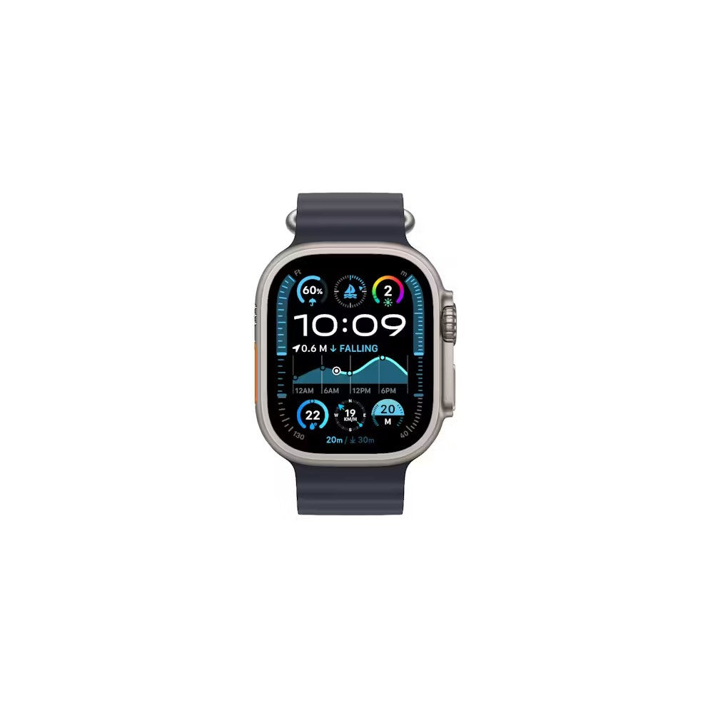 Apple Watch Ultra 2 GPS + Cellular 49mm - Natural Titanium Case with Navy Ocean Band - AU Version