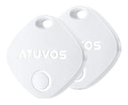 ATUVOS 2-Pack Bluetooth Trackers, Black & White, Item Finder - Pristine - Refurbished - White