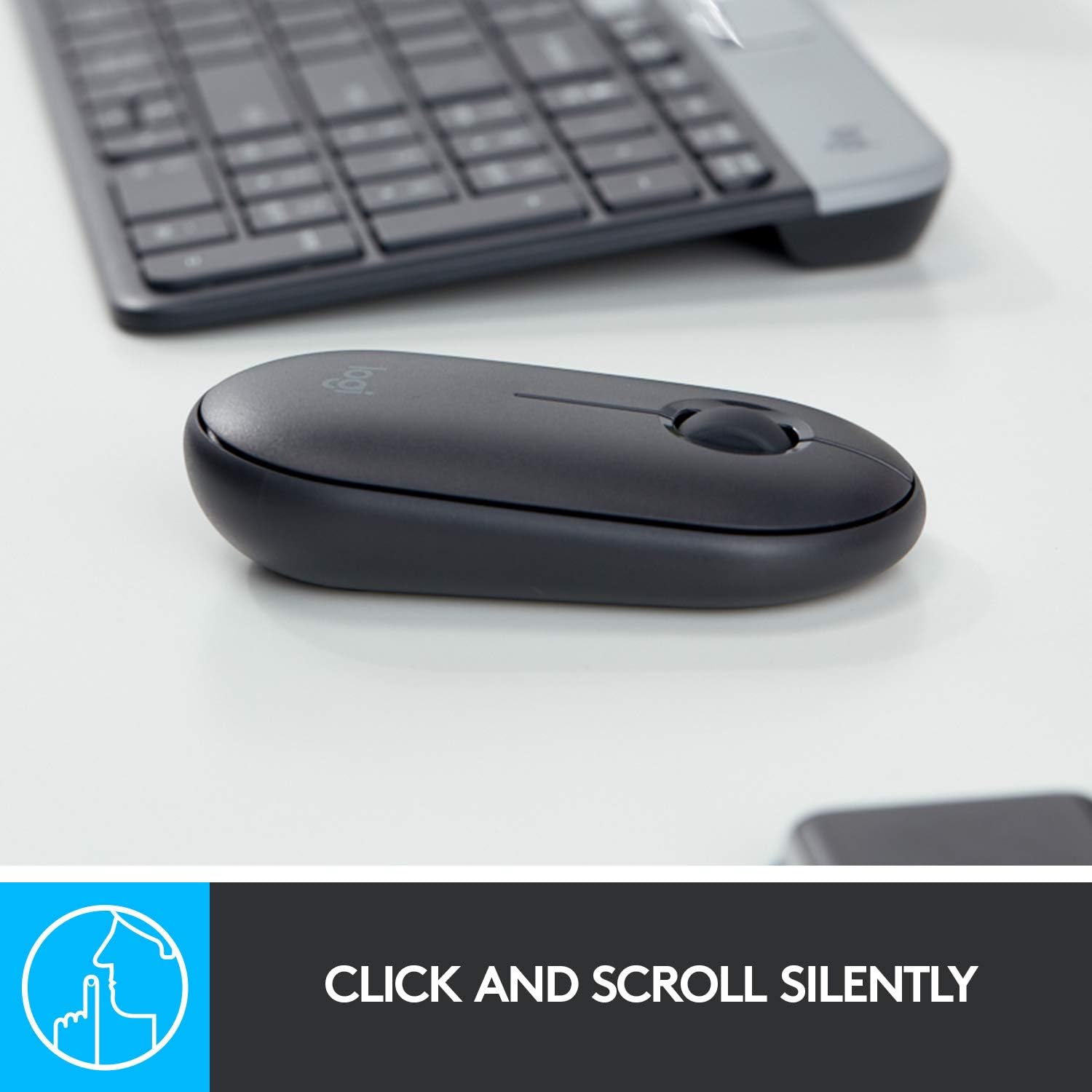 Logitech M350 Pebble Wireless Mouse - Graphite