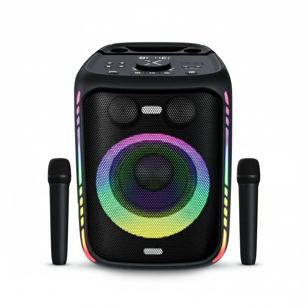BlueAnt X5i Portable 120W Speaker with Two Wireless Microphones - Black - Pristine - Refurbished BlueAnt