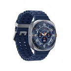 Galaxy Watch Ultra 47mm on treadmill runner’s wrist displaying heart rate zone and lap time.