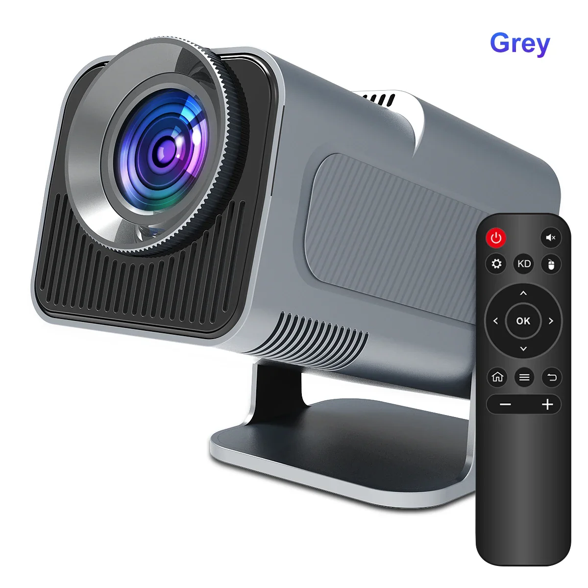 Magcubic HY320 Projector -Grey WiFi 6, BT 5.0, Android 11 - Native 1080P/4K Decoding - 180° Rotatable - Auto Keystone Correction - Hi-Fi Speaker