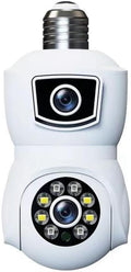 C4 Dual Lens 360° E27 Bulb CCTV Camera – 2MP+2MP WiFi IP Security Cam with V380 Pro, Ceiling Mount, Wireless Smart Surveillance