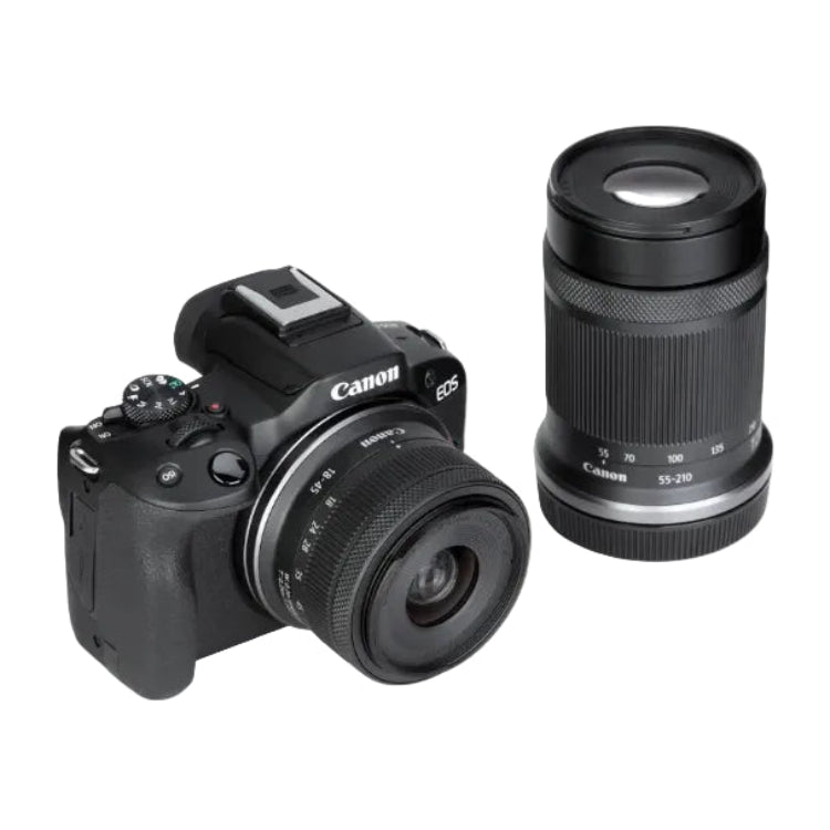 Canon EOS R50 Mirrorless Camera Kit (Black) with RF-S 18-45mm & RF-S 55-210mm Lens Bundle canon