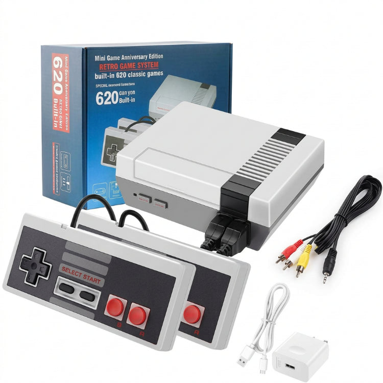 Classic Mini Retro Game Console with 620 Built-in Games, Dual Controllers, AV TV Output Tristar Online