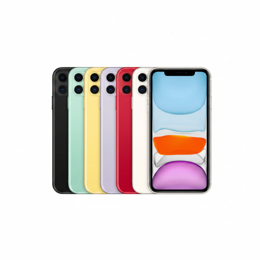 Apple iPhone 11 64GB,128GB,256GB - Black, White, Purple, Yellow, Green, Red - Acceptable- Refurbished Apple