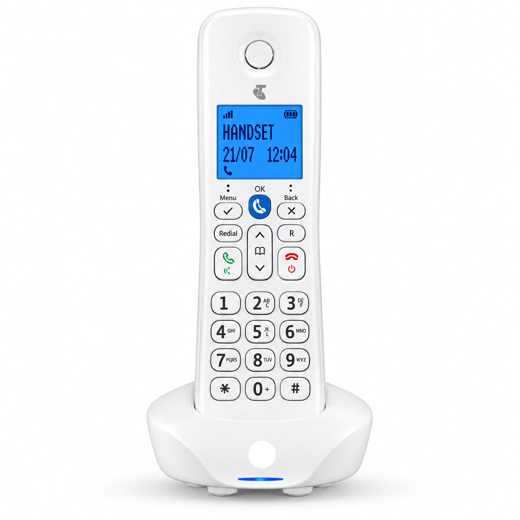 Telstra Easy Control Additional Handset Cordless DECT Phone - White Telstra