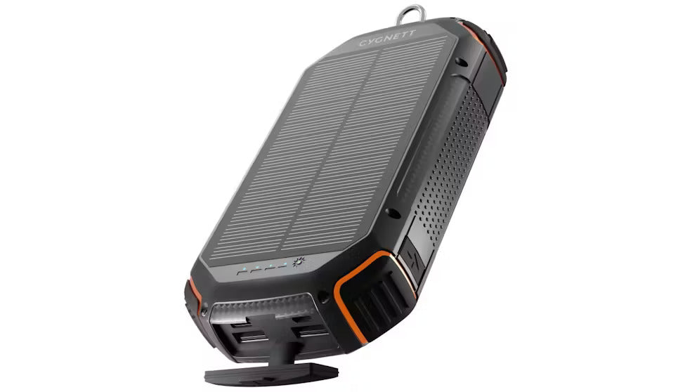 Cygnett 20,000mAh Solar Power Bank Gen2 – Black - Pristine Refurbished (AU Version) Cygnett