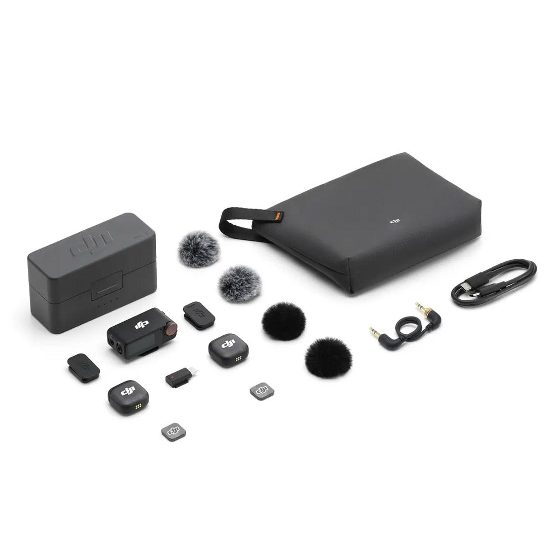 DJI Mic 3 (2 TX + 1 RX + Charging Case) – Black