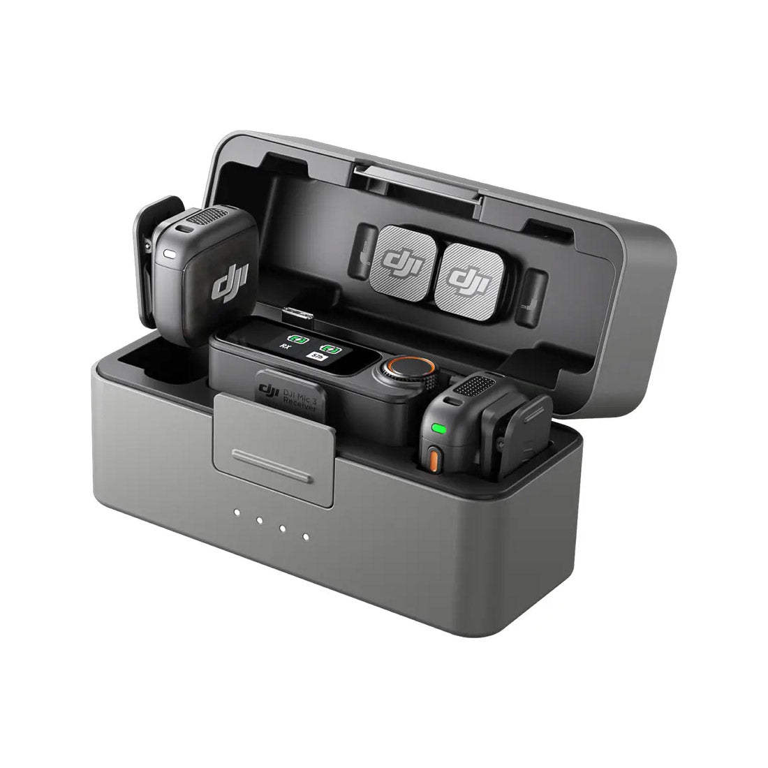 DJI Mic 3 (2 TX + 1 RX + Charging Case) – Black
