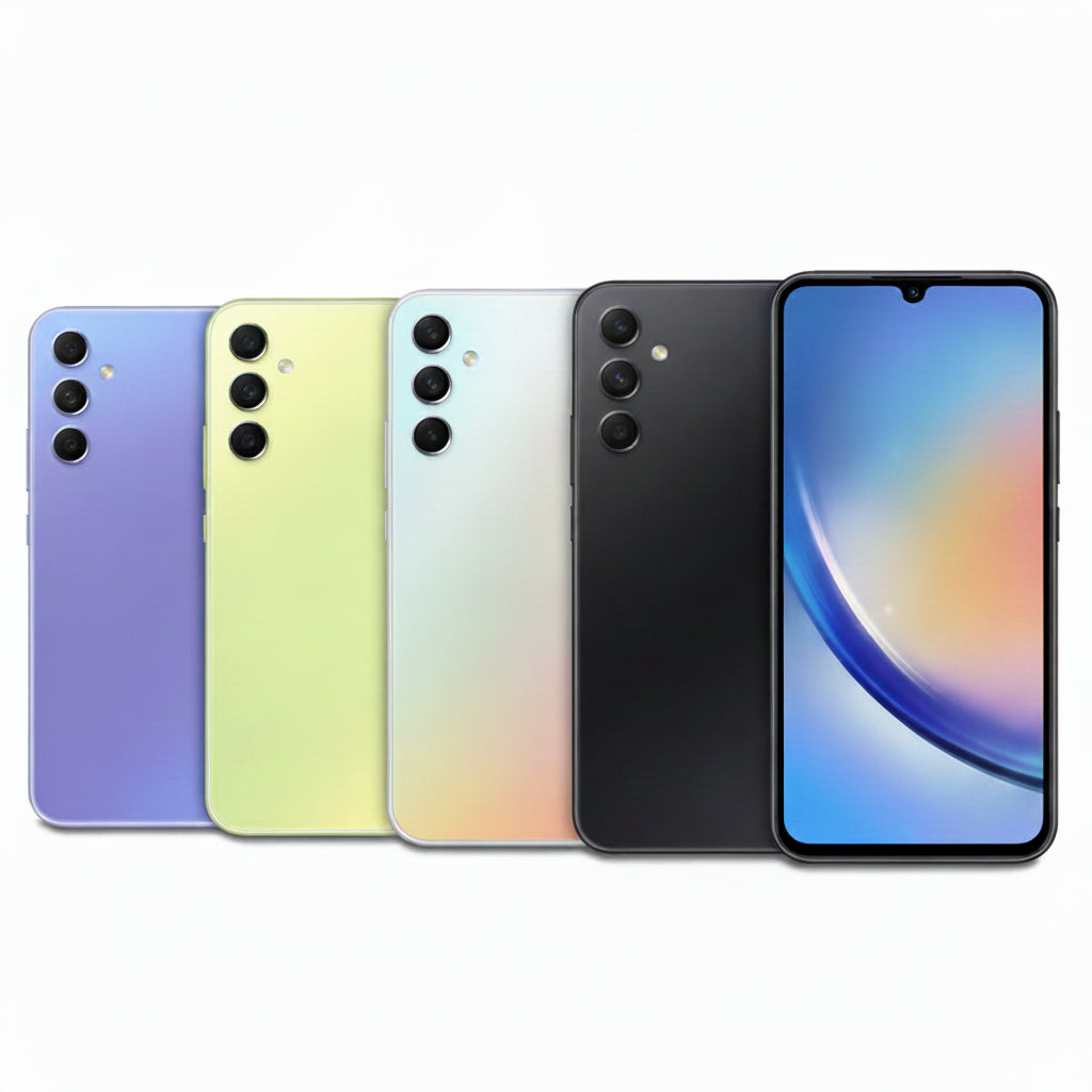 Samsung Galaxy A34 5G - 128GB/256GB - 6GB/8GB RAM - Awesome Lime, Graphite, Violet, Silver – 120Hz AMOLED Smartphone - Acceptable - Refurbished (Copy) Samsung