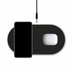 Cygnett TwoFold 20W Dual Wireless Charger - Black - Fast Wireless Charging Pad