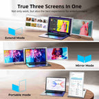 Trion 15 inch Trifold Portable Monitor 1080P IPS FHD Laptop Screen Extender For Laptop - Space Grey ( AU Version )