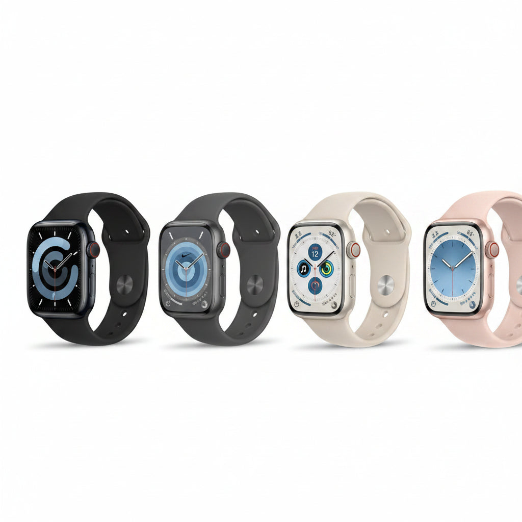 Apple Watch Series 11 46mm, 42mm GPS Aluminium Case - Jet Black, Space Grey, Silver, Rose Gold with Sports Generic Band Smartwatch Acceptable - Refurbished Apple