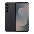 Samsung S25 FE smartphone angled to display premium black design