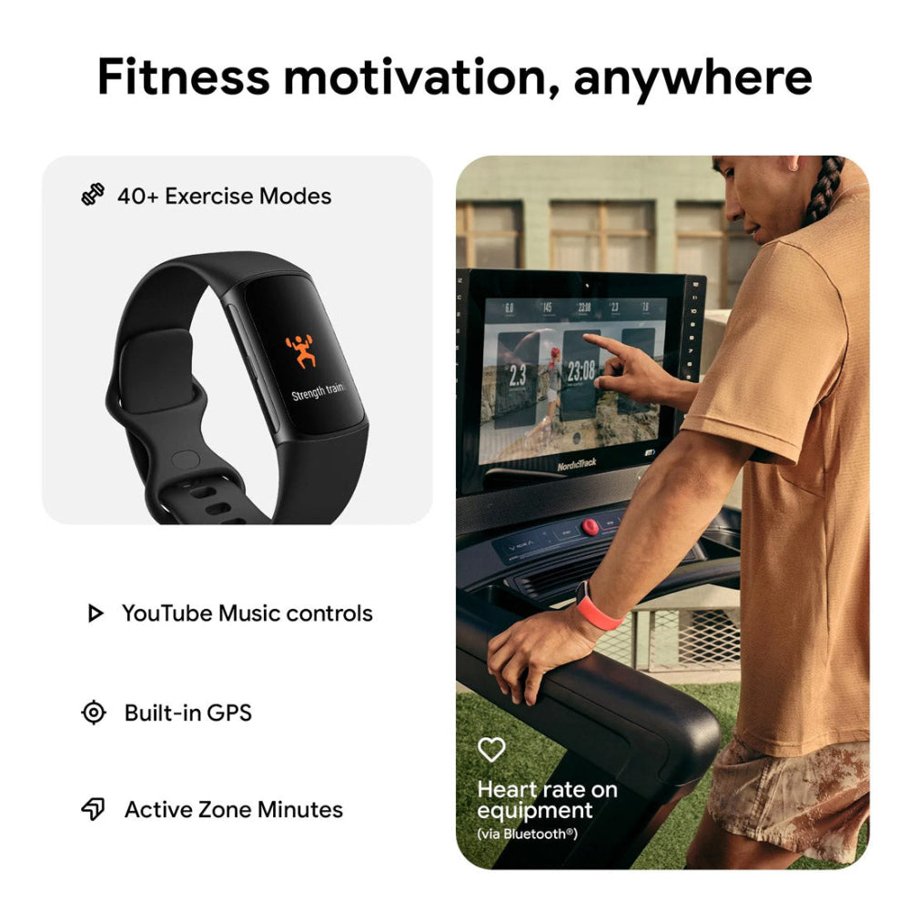 Fitbit Charge 6 Fitness Tracker - Black/Obsidian (Refurbished Grade-A) (Copy) Fitbit