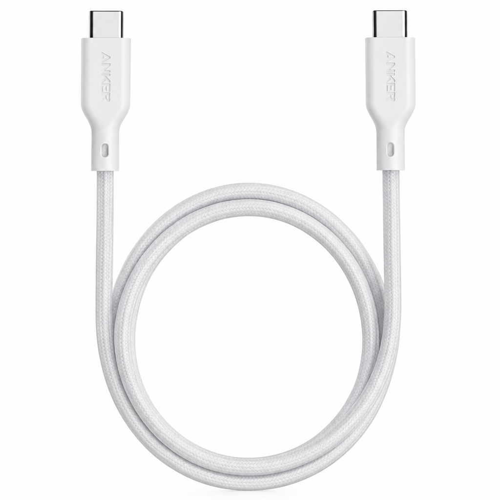 Telstra USB-C to USB-C Cable 1m – Fast Charging Data Transfer - White - Pristine  - Refurbished Telstra