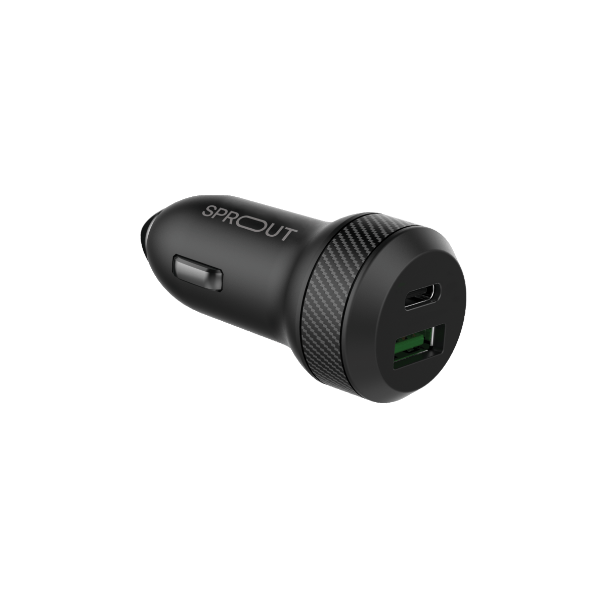 Sprout Dual Port Car Charger QC 3.0 Black ( AU Version ) Box Damage