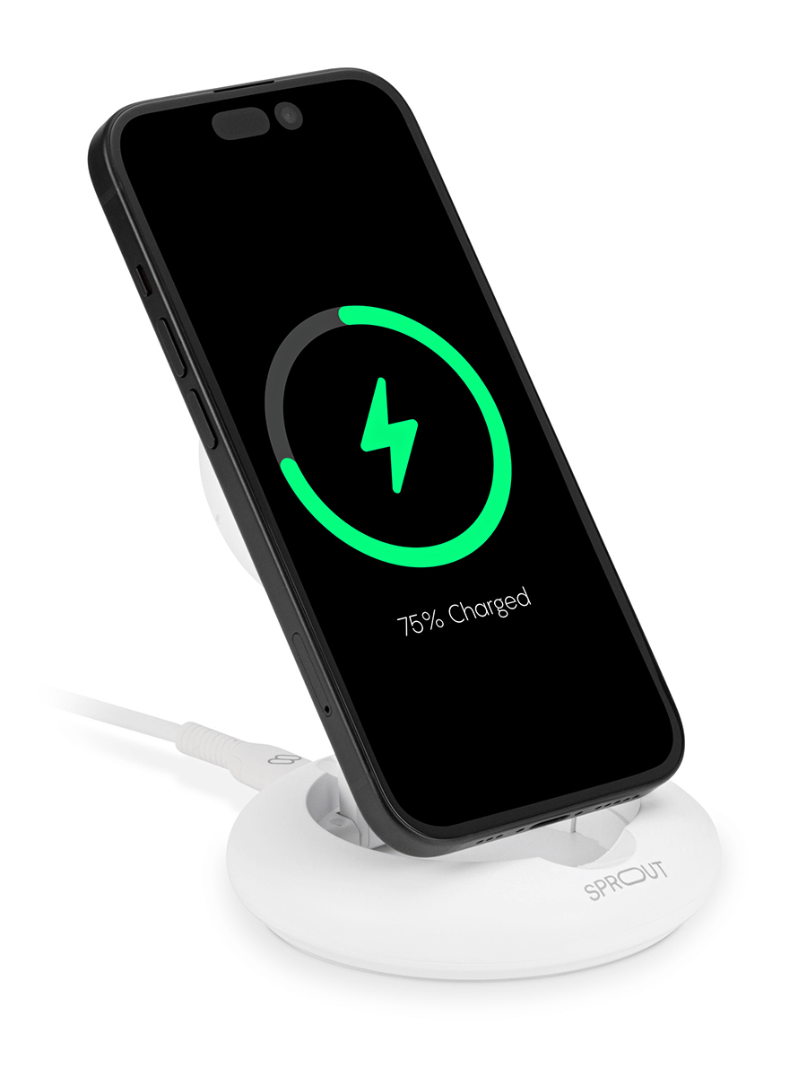 Sprout Qi2 Foldable Wireless Charger – Fast MagSafe Charging Stand for iPhone & Devices - (AU Version) Tristar Online