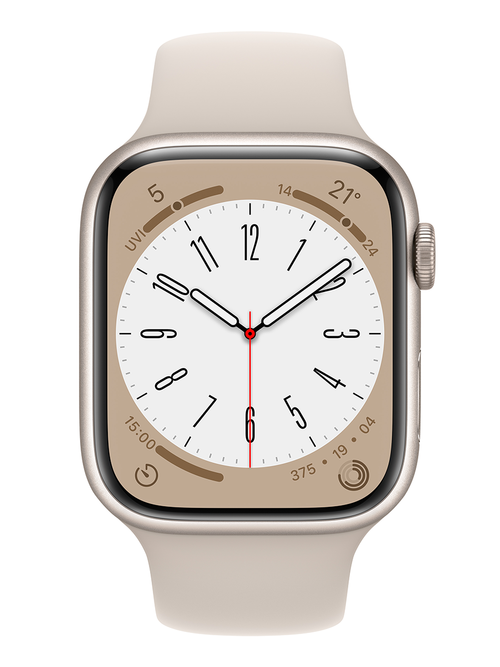 Apple Watch Series 8 45mm Starlight Aluminium Case Starlight Sport Band GPS + Cellular Smartwatch (Copy) Apple