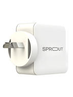Sprout 65W GaN Power Adapter – White – 3-Port Fast Charger - (AU Version) Box Damage