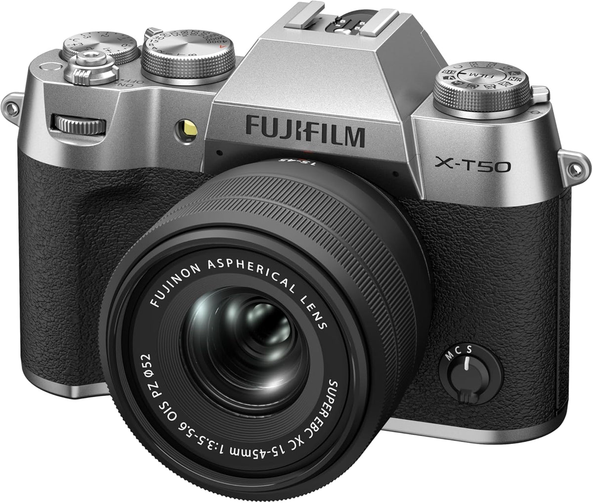 Fujifilm X-T50 Silver Mirrorless Camera Body – High-Resolution Sensor