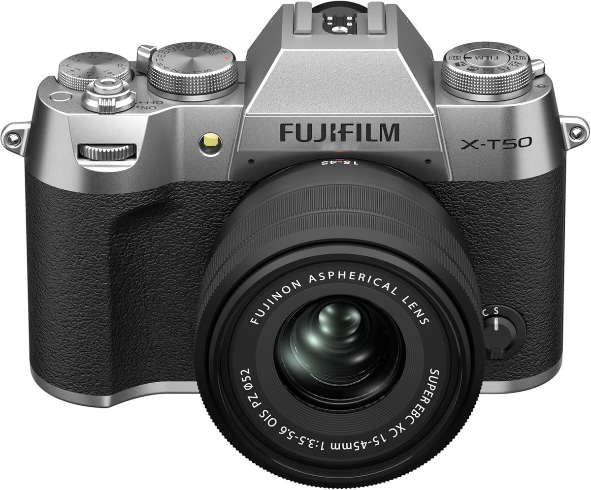 Fujifilm X-T50 Silver Mirrorless Camera Body – High-Resolution Sensor