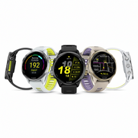 Garmin Forerunner 970 Smart Watch - Whitestone, French Gray Soft Gold, Black Carbon Gray