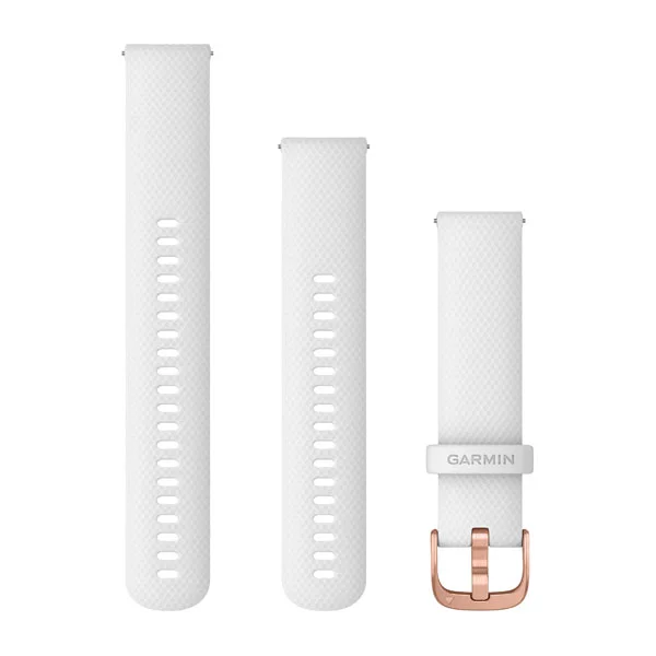 Garmin Quick Release Bands 20mm White with Rose Gold Hardware (AU Version)