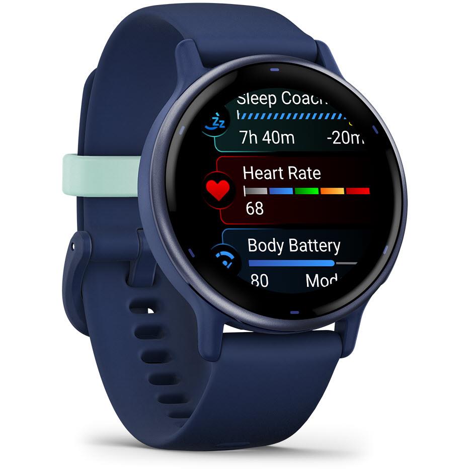 Garmin VivoActive 5 Smart Watch - Metallic Navy Bezel with Navy Case (AU Version) (Open Never Used)