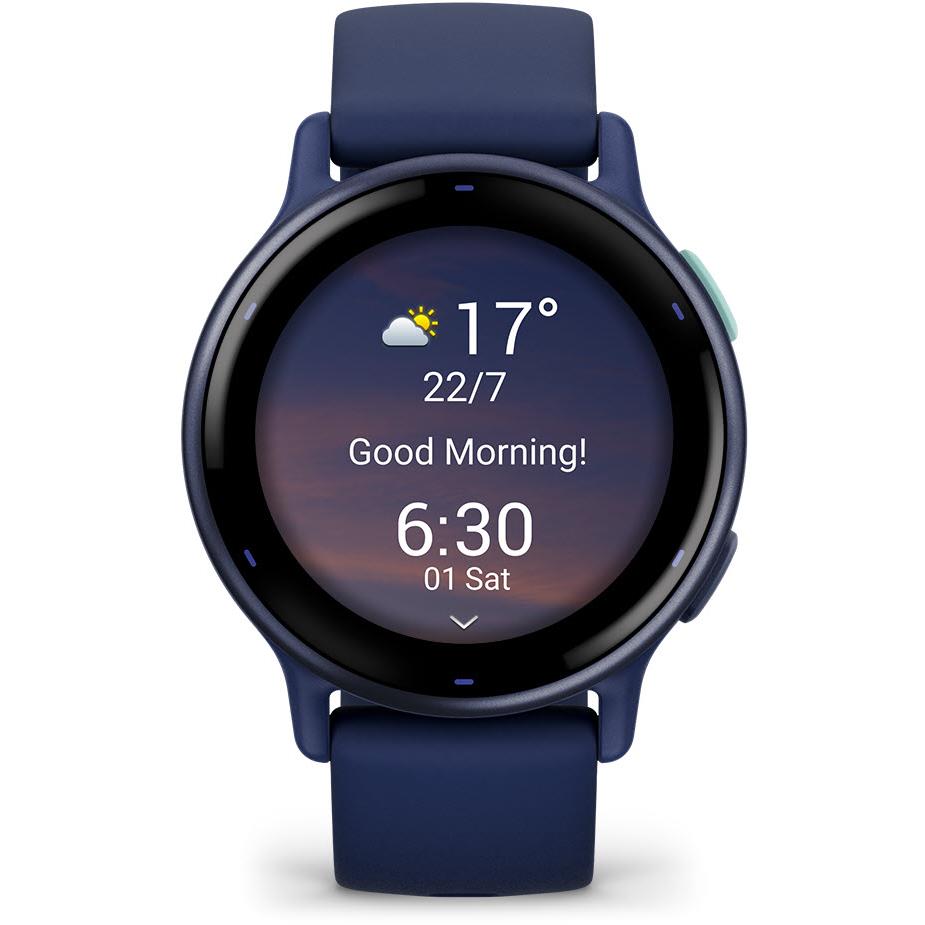 Garmin VivoActive 5 Smart Watch - Metallic Navy Bezel with Navy Case (AU Version) (Open Never Used)