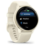 Garmin vivo active 6 GPS Smartwatch, Lunar Gold with Bone Band