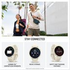 Garmin vivo active 6 GPS Smartwatch, Lunar Gold with Bone Band