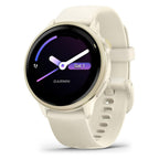 Garmin vivo active 6 GPS Smartwatch, Lunar Gold with Bone Band