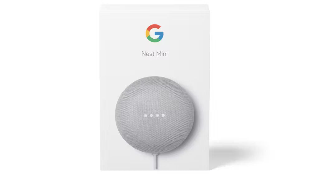 Google Nest Mini – Smart Speaker with Google Assistant – Chalk - Open Never Used - (AU Version)