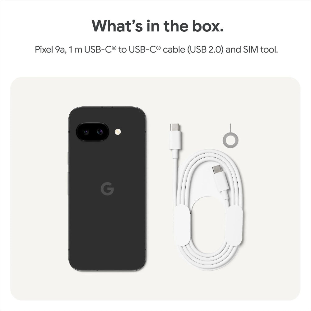 Google Pixel 9a lock screen displaying time, date and At a Glance weather widget.