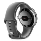 Google Pixel Watch LTE Polished Silver Stainless Steel Case with Charcoal Active Band - Refurbished (Grade-A)
