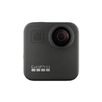 GoPro MAX 360 Action Camera Black on handle grip filming 5.6K 360 video while walking

