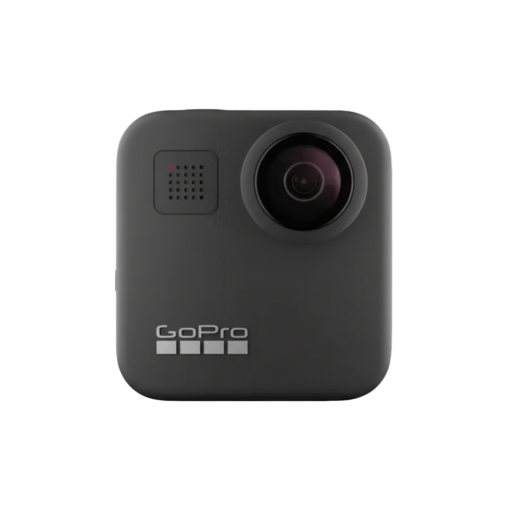 GoPro MAX 360 Action Camera Black on handle grip filming 5.6K 360 video while walking

