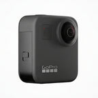 GoPro MAX 360 Action Camera Black capturing TimeWarp 360 hyperlapse in city environment

